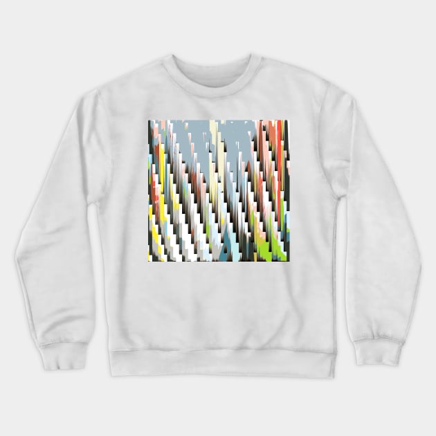 Urban Cityscape Glitch - Modern Contemporary Artwork Crewneck Sweatshirt by DankFutura